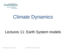 L 11 Earth System Models
